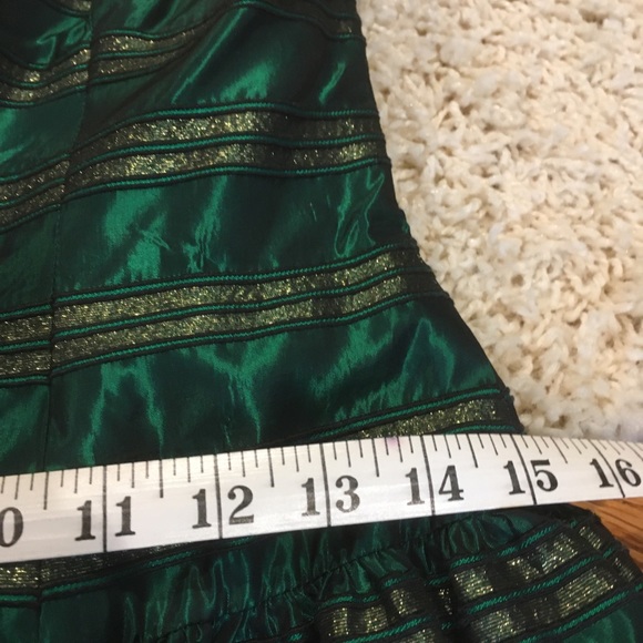 Leslie Fay evenings dress size 6 Gorgeous strapless green fit and flare - Picture 5 of 10